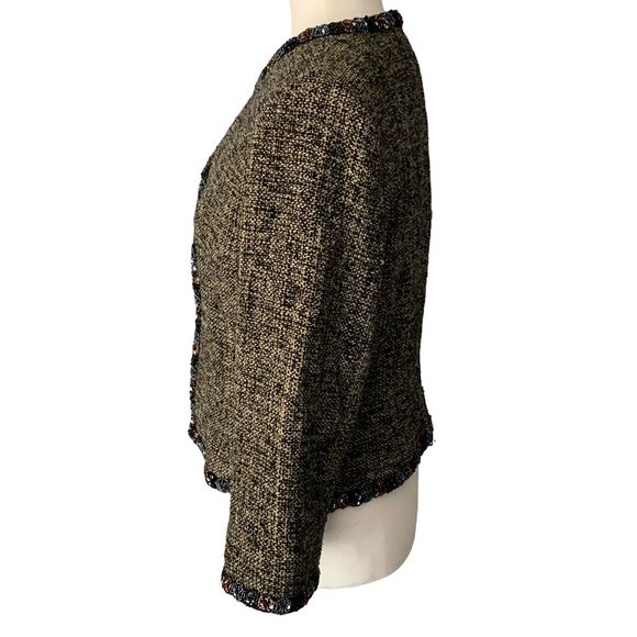 Jossefine Chaya Petite Beaded Embellished Tweed Blazer Size 10 - Picture 2 of 8